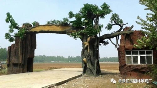 【東營(yíng)仿木假樹(shù)大門制作公司】-